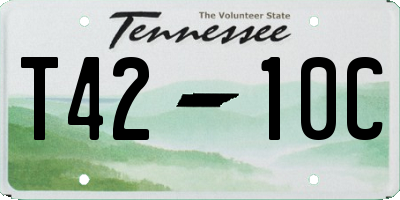 TN license plate T4210C