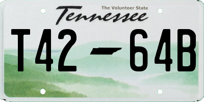TN license plate T4264B