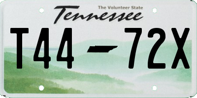 TN license plate T4472X