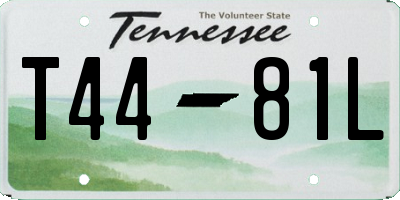 TN license plate T4481L