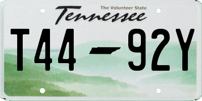 TN license plate T4492Y