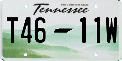 TN license plate T4611W