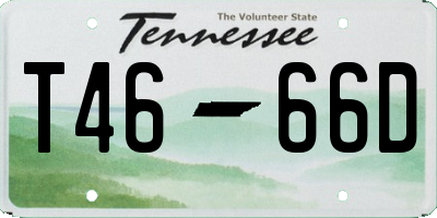 TN license plate T4666D