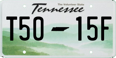 TN license plate T5015F