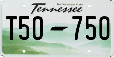TN license plate T5075O