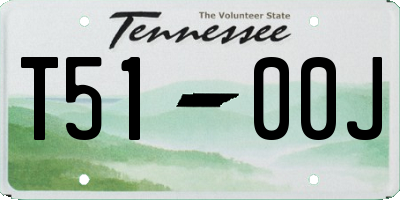 TN license plate T5100J
