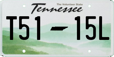 TN license plate T5115L