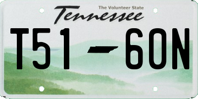 TN license plate T5160N