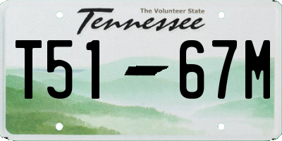 TN license plate T5167M
