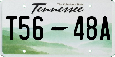 TN license plate T5648A