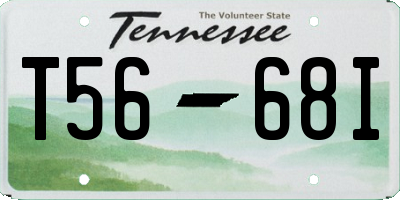 TN license plate T5668I
