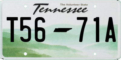TN license plate T5671A