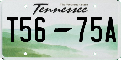 TN license plate T5675A