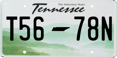 TN license plate T5678N