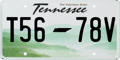 TN license plate T5678V