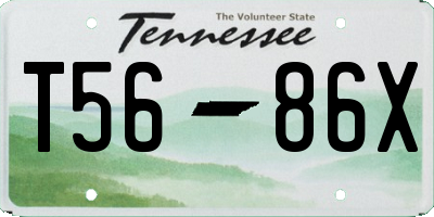 TN license plate T5686X