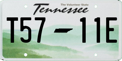 TN license plate T5711E
