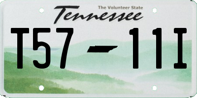 TN license plate T5711I