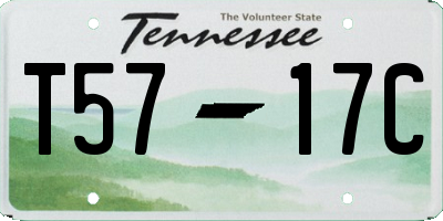 TN license plate T5717C