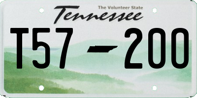 TN license plate T5720O