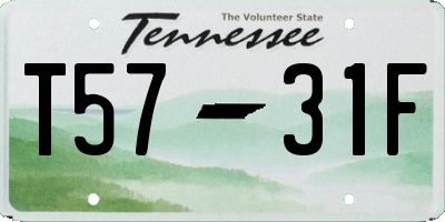 TN license plate T5731F
