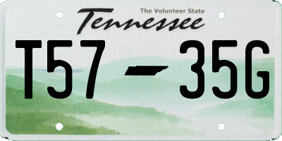 TN license plate T5735G