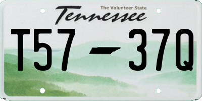 TN license plate T5737Q
