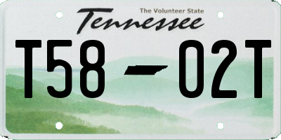 TN license plate T5802T