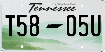 TN license plate T5805U