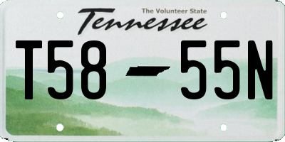 TN license plate T5855N