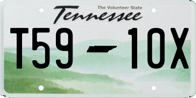 TN license plate T5910X