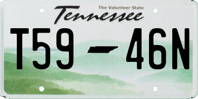 TN license plate T5946N