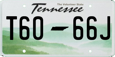 TN license plate T6066J