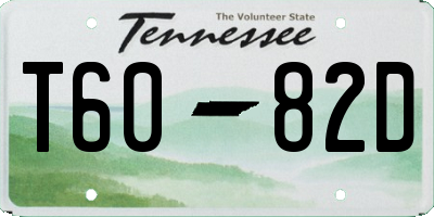 TN license plate T6082D