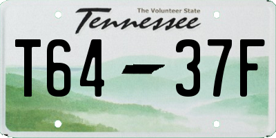 TN license plate T6437F