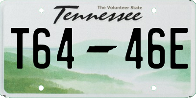 TN license plate T6446E