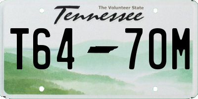 TN license plate T6470M