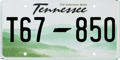 TN license plate T6785O