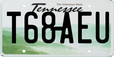 TN license plate T68AEU