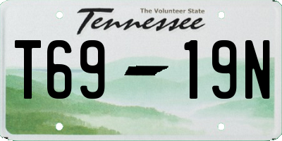 TN license plate T6919N