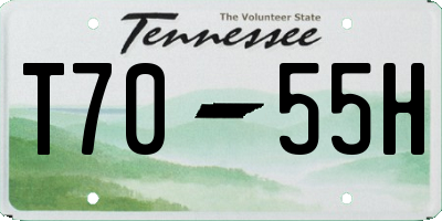 TN license plate T7055H