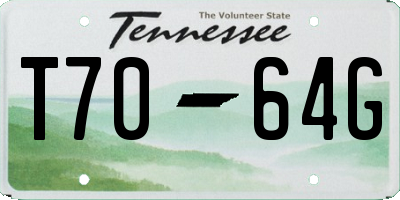TN license plate T7064G