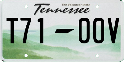 TN license plate T7100V