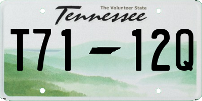 TN license plate T7112Q