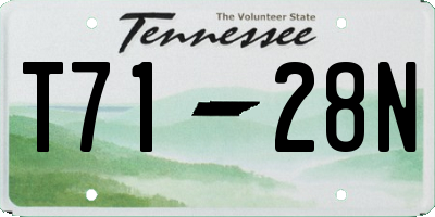 TN license plate T7128N