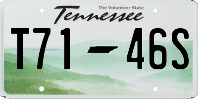 TN license plate T7146S