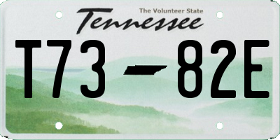 TN license plate T7382E
