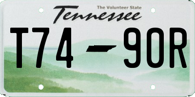 TN license plate T7490R