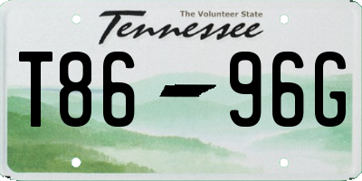 TN license plate T8696G
