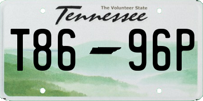 TN license plate T8696P
